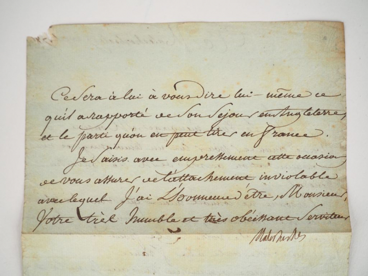 MALESHERBES (Lamoignon de). LETTRE AUTOGRAPHE signée et datée 17 avril