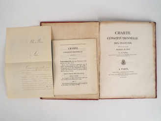 Vente aux enchères [CHARTES CONSTITUTIONNELLES]. PONCET. Charte constitutionnelle des Fra
