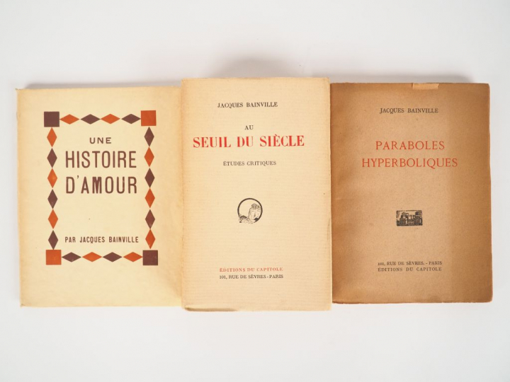 BAINVILLE (Jacques). Au seuil du Siècle. Etudes critiques. Paris, Ed. 