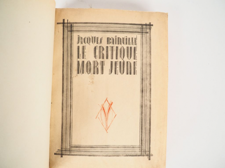 BAINVILLE (Jacques). Le critique mort jeune. Paris, Editions du Monde 