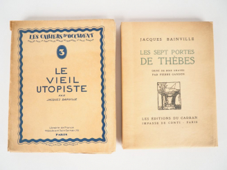 Vente aux enchères BAINVILLE (Jacques). Les sept portes de Thèbes. Bois gravé par Pierre 