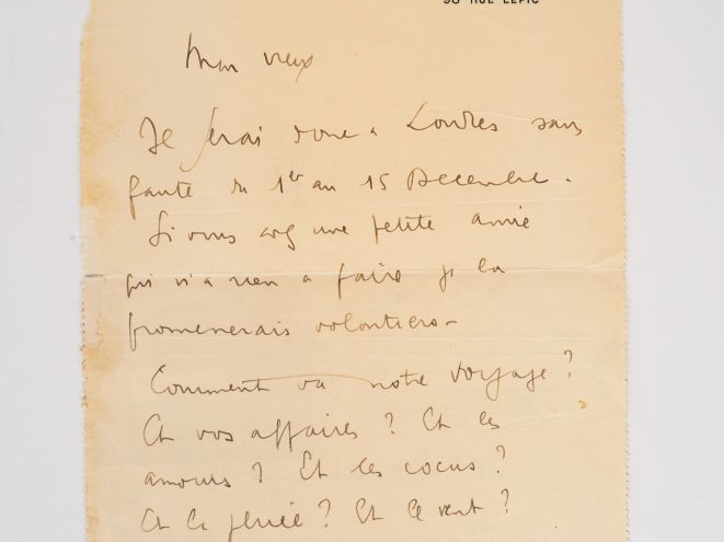 CELINE (Louis-Ferdinand). LETTRE AUTOGRAPHE signée et datée 29 X 1934,