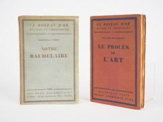 Vente aux enchères FUMET (Stanislas). Notre Baudelaire. Paris, Plon "le Roseau d'or". 192