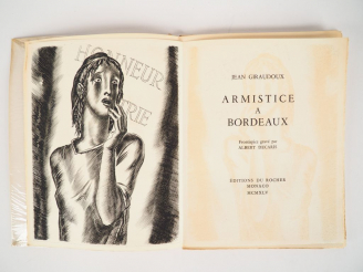 Vente aux enchères GIRAUDOUX (Jean). Armistice à Bordeaux. Monaco, Editions du Rocher 194
