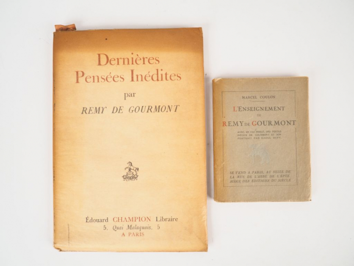 GOURMONT (Rémy de). Dernières pensées inédites. Paris, Champion (typ. 