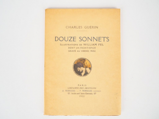 Vente aux enchères GUERIN (Charles). Douze sonnets. Illustrations de William Fel, dont un