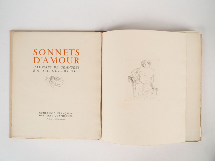 [LE DANTEC]. Sonnets d'Amour, illustrés de gravures en taille-douce Pa