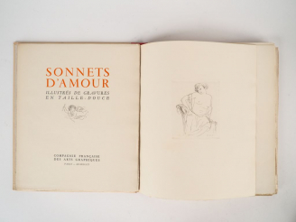 Vente aux enchères [LE DANTEC]. Sonnets d'Amour, illustrés de gravures en taille-douce Pa