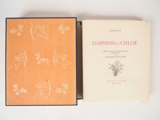 Vente aux enchères LONGUS. Daphnis et Chloe. Compositions lithographiques originales de S