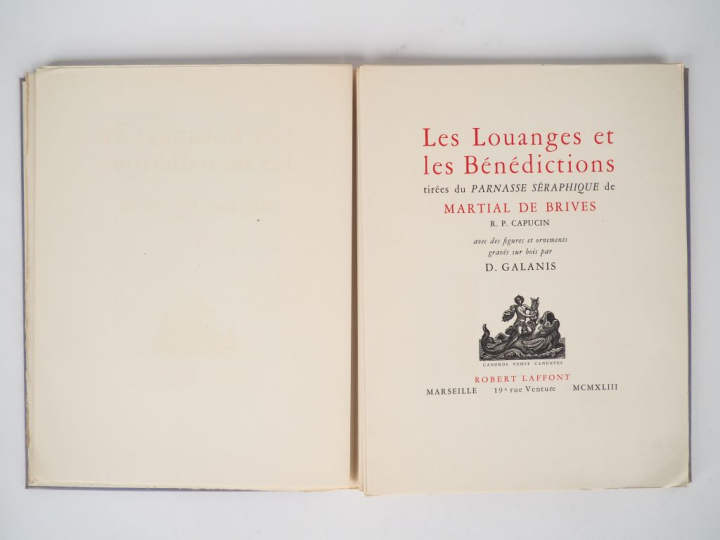 MARTIAL DE BRIVES. Les Louanges et les Bénédictions, tirées du Parnass