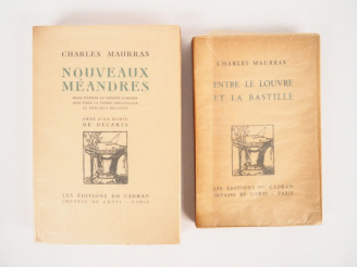 Vente aux enchères MAURRAS (Charles). Nouveaux méandres. Trois stations au théâtre d'Oran