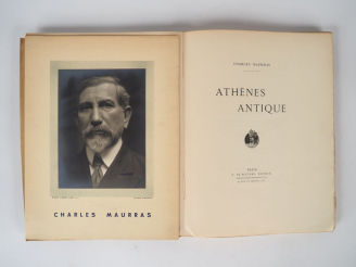 Vente aux enchères MAURRAS (Charles). Athènes antique. Paris, de Boccard s.d. (1918), gd 