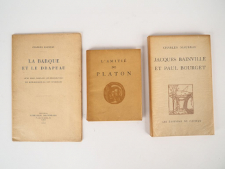 Vente aux enchères MAURRAS (Charles). Jacques Bainville et Paul Bourget. Bois dessinés et