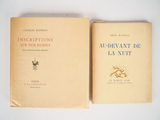Vente aux enchères MAURRAS (Charles). Inscriptions sur nos ruines. Bois gravés de Roland 