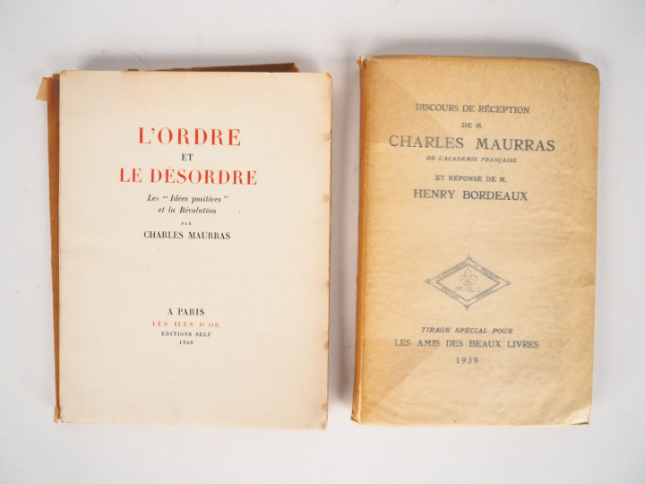 MAURRAS (Charles). Discours de réception de Charles Maurras de l'Acadé