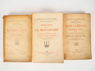 Vente aux enchères MAURRAS (Charles). Enquête sur la Monarchie, suivis de Une campagne ro