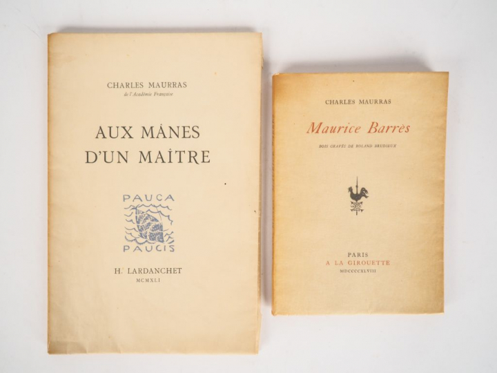 MAURRAS (Charles). Maurice Barrès. Bois gravés de Roland Brudieux, Par