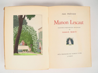 Vente aux enchères PREVOST (Abbé). Manon Lescaut illustré d'aquarelles par Antoine-E. MAR