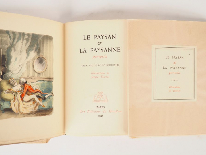 RESTIF DE LA BRETONNE. Le Paysan et la Paysanne pervertis. Illustratio