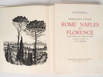 Vente aux enchères STENDHAL. Impressions d'Italie. Rome, Naples et Florence. Avant-propos