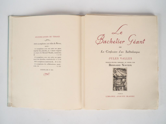 Vente aux enchères VALLES (Jules). Le Bachelier Géant ou la confession d'un saltimbanque.