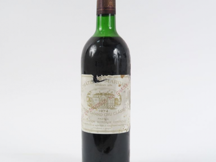 1 BOUTEILLE CHÂTEAU MARGAUX 1er GCC MARGAUX - 1974 - HEP/ED