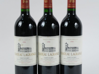 Vente aux enchères 3 BOUTEILLES CHÂTEAU LAGRANGE GCC ST JULIEN - 1986