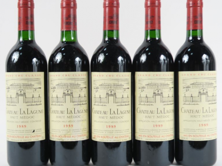 5 BOUTEILLES CHÂTEAU LA LAGUNE GCC HAUT MEDOC - 1989 - BG