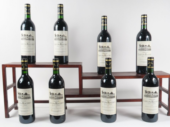8 BOUTEILLES CHÂTEAU LAFON ROCHET GCC ST ESTEPHE - 1990 - BG