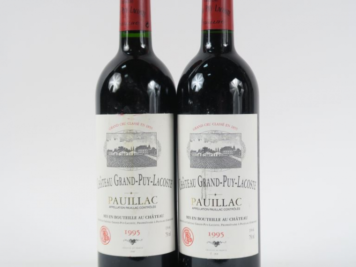 2 BOUTEILLES CHÂTEAU GRAND PUY LACOSTE GCC PAUILLAC  - 1995