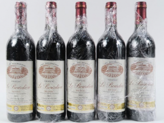 Vente aux enchères 5 BOUTEILLES CHÂTEAU LE BOURDIEU CB MEDOC - 1995