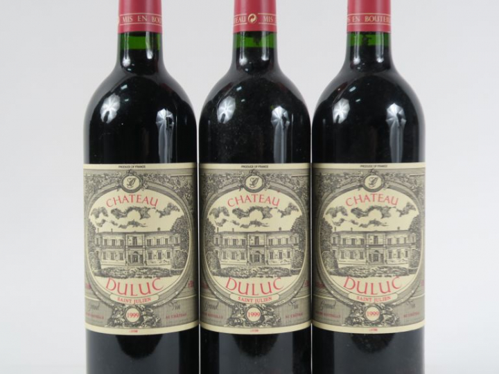 3 BOUTEILLES CHÂTEAU DULUC ST JULIEN - 1999