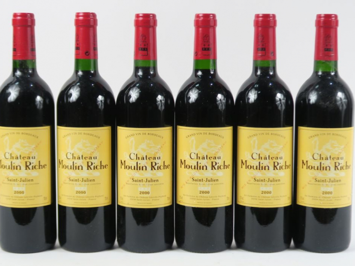 6 BOUTEILLES CHÂTEAU MOULIN RICHE ST JULIEN - 2000