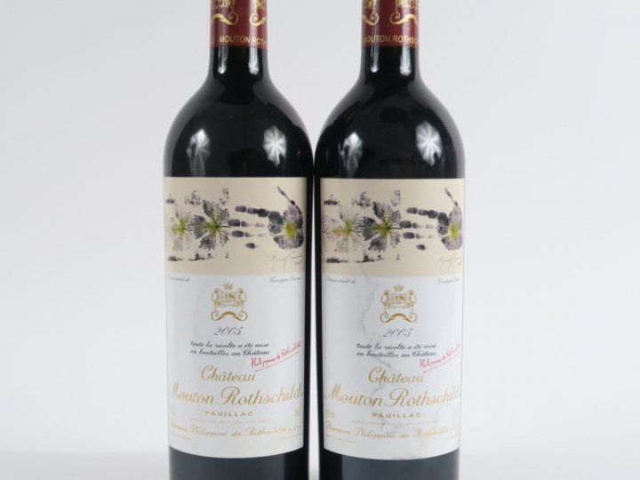 2 BOUTEILLES CHÂTEAU MOUTON ROTHSCHILD 1er GCC PAUILLAC - 2005