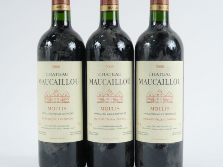3 BOUTEILLES CHÂTEAU MAUCAILLOU MOULIS - 2006