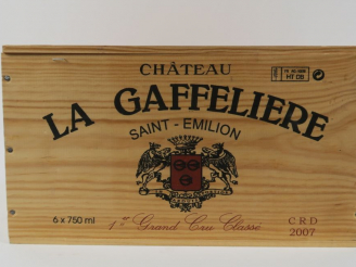 Vente aux enchères 6 BOUTEILLES CHÂTEAU LA GAFFELIERE 1er GCC ST EMILION - 2007 - CBO