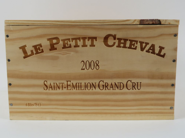 6 BOUTEILLES LE PETIT CHEVAL GC ST EMILION - 2008 - CBO