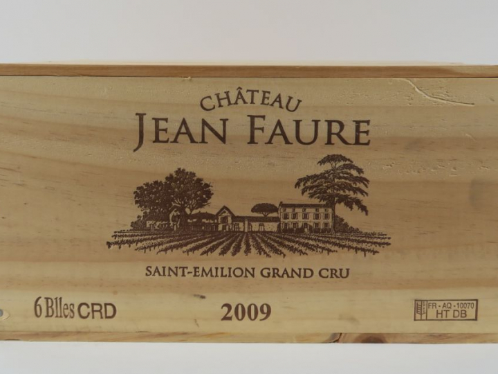 6 BOUTEILLES CHÂTEAU JEAN FAURE GC ST EMILION - 2009 - CBO