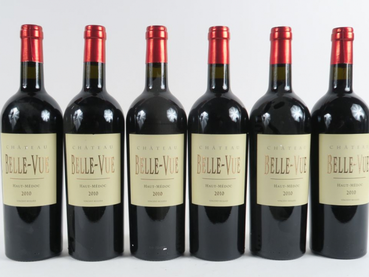 6 BOUTEILLES CHÂTEAU BELLE VUE HAUT MEDOC - 2010