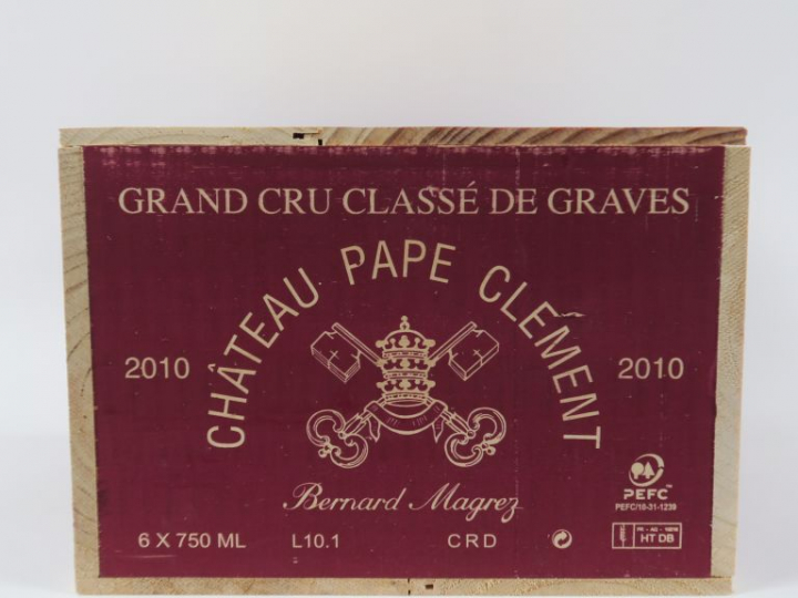 6 BOUTEILLES CHÂTEAU PAPE CLEMENT GCC GRAVES - 2010 - CBO