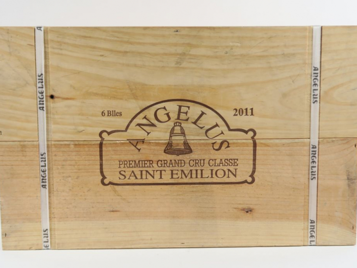 6 BOUTEILLES CHÂTEAU ANGELUS 1er GCC ST EMILION - 2011 - CBO