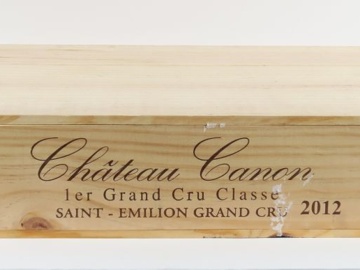 6 BOUTEILLES CHÂTEAU CANON 1er GCC ST EMILION - 2012 - CBO