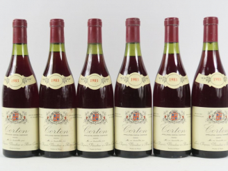 Vente aux enchères 6 BOUTEILLES CORTON GC DOMAINE LOUIS CHAPUIS - 1983