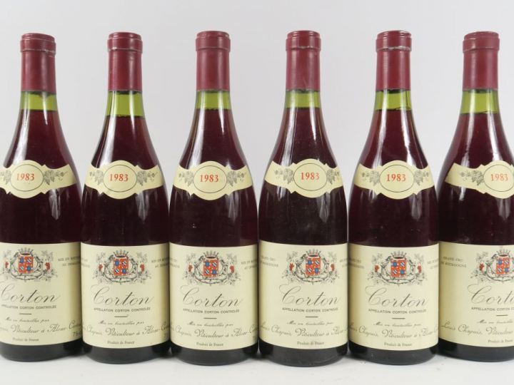 6 BOUTEILLES CORTON GC DOMAINE LOUIS CHAPUIS - 1983