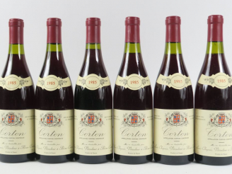 Vente aux enchères 6 BOUTEILLES CORTON GC DOMAINE LOUIS CHAPUIS - 1985