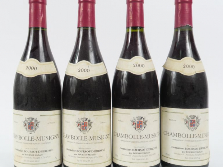 4 BOUTEILLES CHAMBOLLE MUSIGNY BOURSOT DEBROSSE - 2000