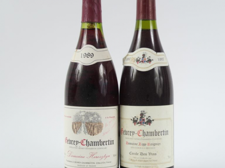 2 BOUTEILLES GEVREY CHAMBERTIN : 1 DOMAINE HERESZTYN 1989 - 1 DOMAINE 