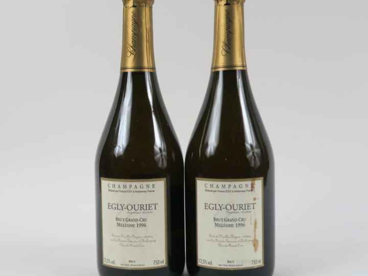 2 BOUTEILLES CHAMPAGNE EGLY OURIET BRUT GC - 1996 - DEGORGEMENT : JUIL