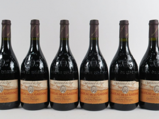 Vente aux enchères 6 BOUTEILLES CHÂTEAUNEUF DU PAPE CHÂTEAU LA GARDINE 'CUVÉE GASTON PHIL