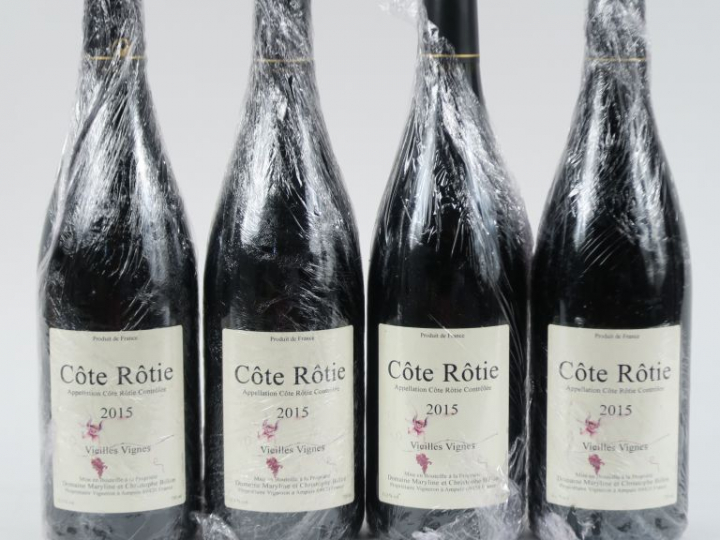 4 BOUTEILLES CÔTE ROTIE 'VIEILLES VIGNES' DOMAINE BILLON - 2015